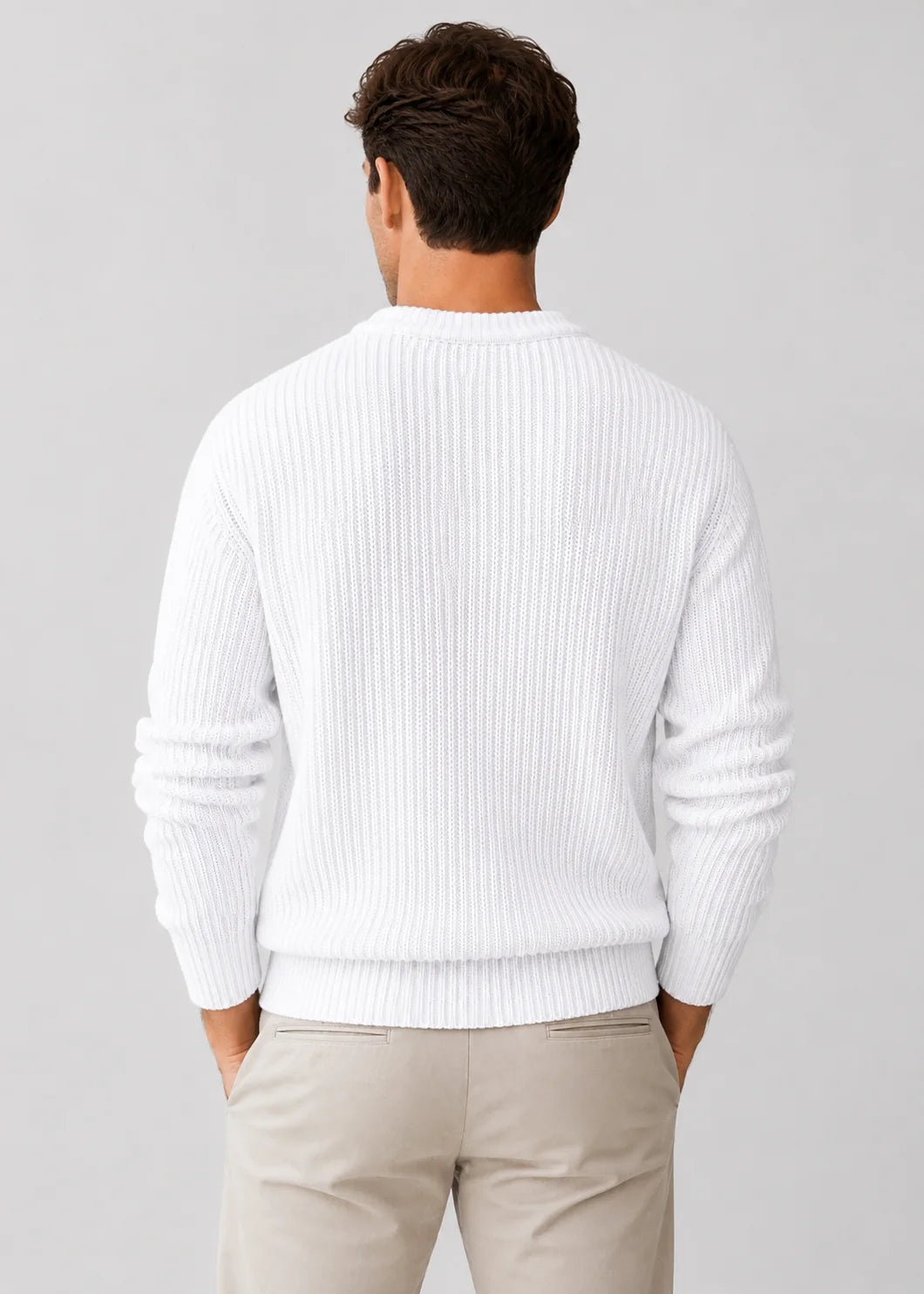 Oversized Knitted Jumper | Polyester Pullover Sweater 4