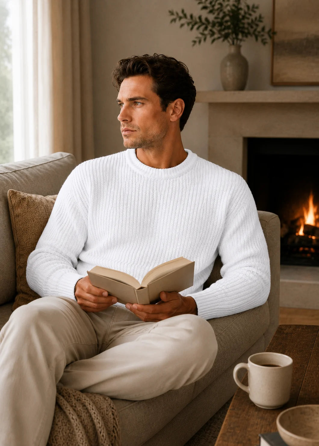 Oversized Knitted Jumper | Polyester Pullover Sweater 5