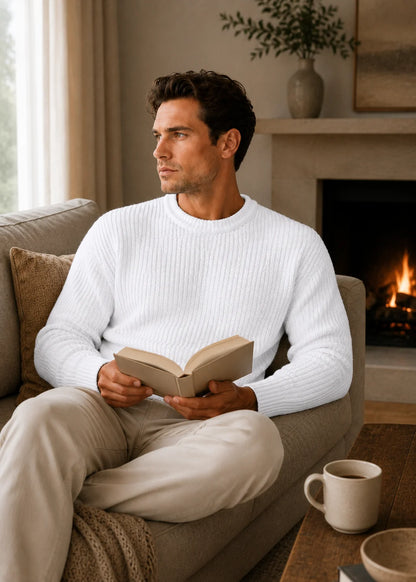 Oversized Knitted Jumper | Polyester Pullover Sweater 5
