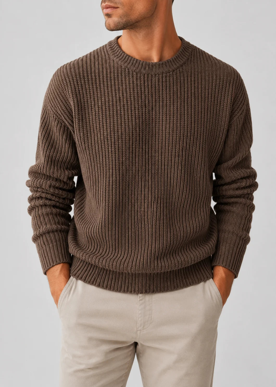 Oversized Knitted Jumper | Polyester Pullover Sweater 9
