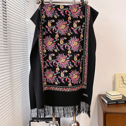 Oversized Printed Winter Scarf | Warm Thick Scarf for Women 0