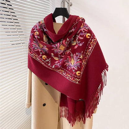 Oversized Printed Winter Scarf | Warm Thick Scarf for Women 4