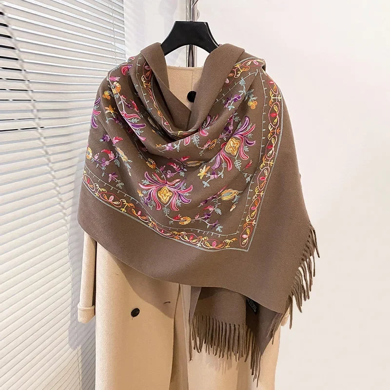 Oversized Printed Winter Scarf | Warm Thick Scarf for Women 7