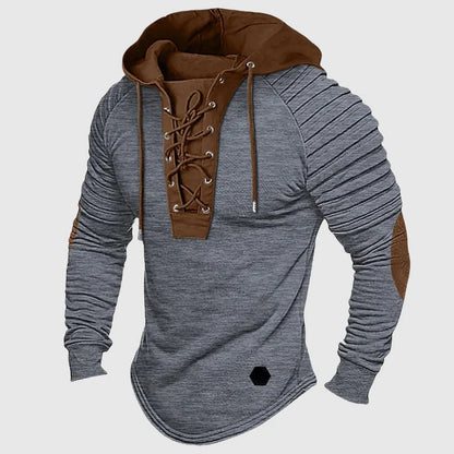 Pioneer Lace-Up Hooded Sweater Cotton Blend 1