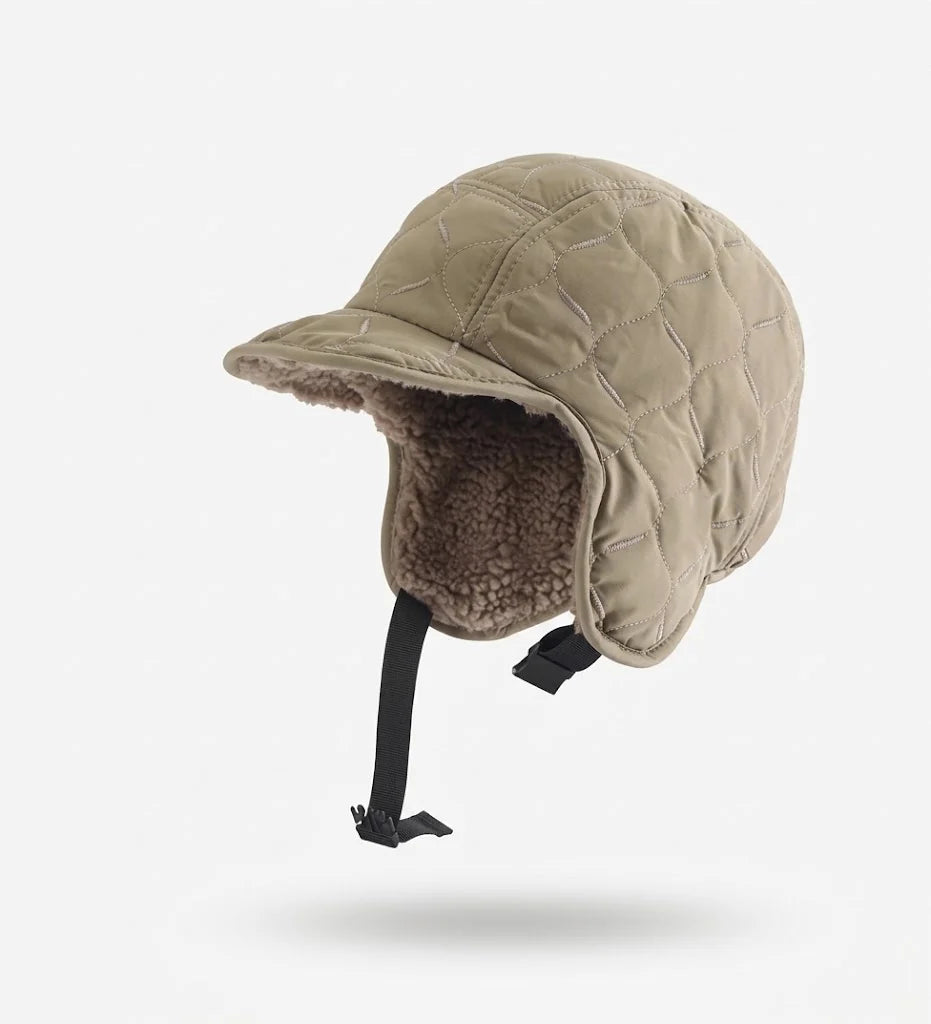 Quilted Winter Trapper Hat | Unisex Plush-Lined Ear-Flap Cap 1