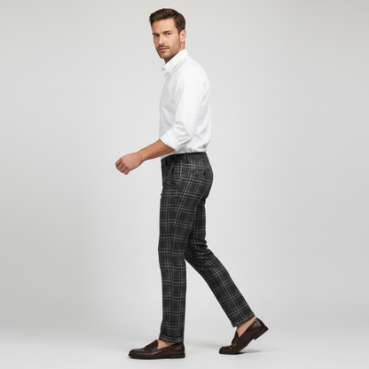 Sasha Checked Chinos | Men's Trousers for Casual Style