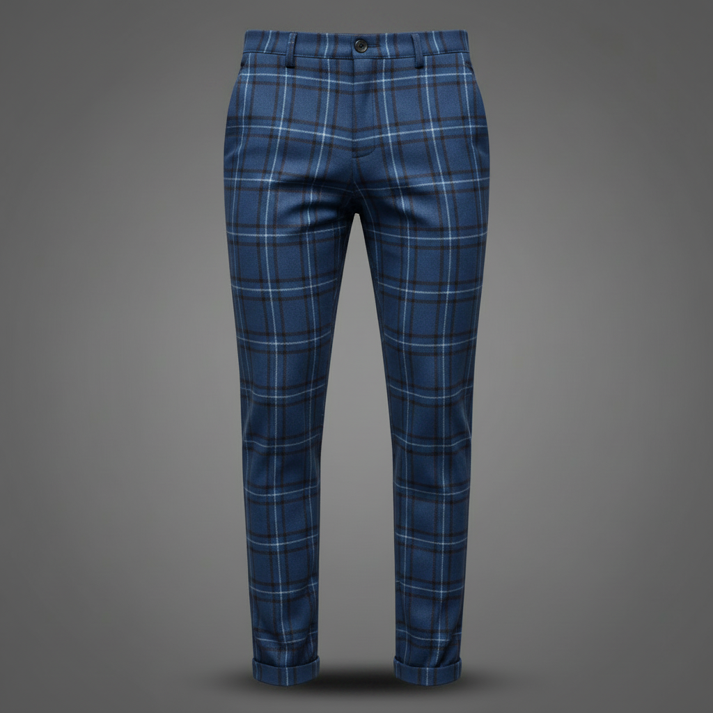 Sasha Checked Chinos | Men's Trousers for Casual Style