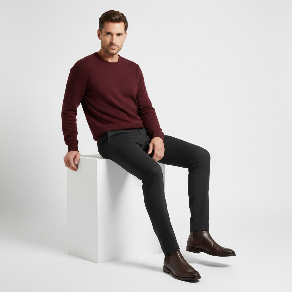 Saul | Men's Slim Fit Stretch Trousers
