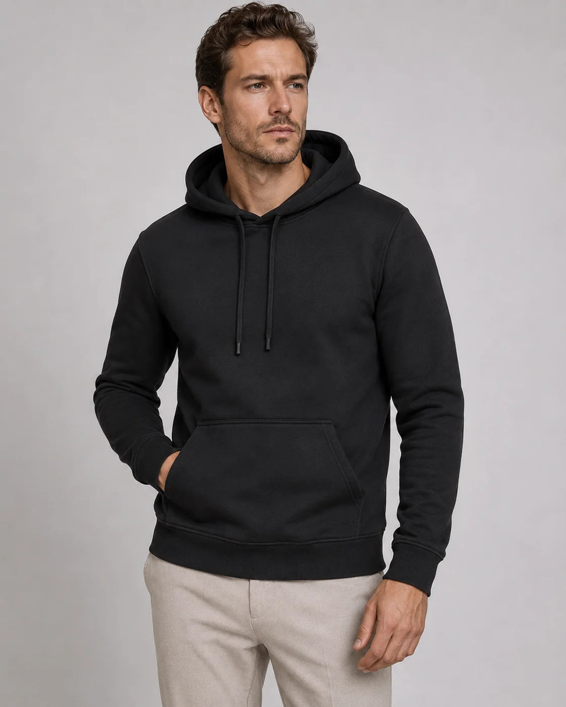 Slim Fit Hoodie | Men's Lightweight Polyester Sweatshirt 1
