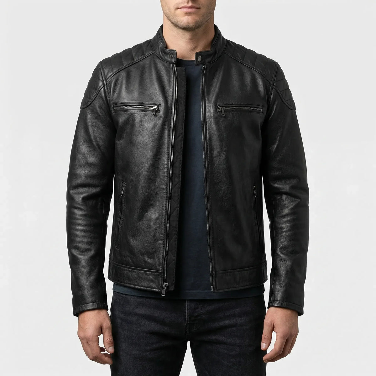 Slim Fit Vintage Biker Jacket | Motorcycle Riding Wear 0