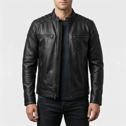 Slim Fit Vintage Biker Jacket | Motorcycle Riding Wear 0