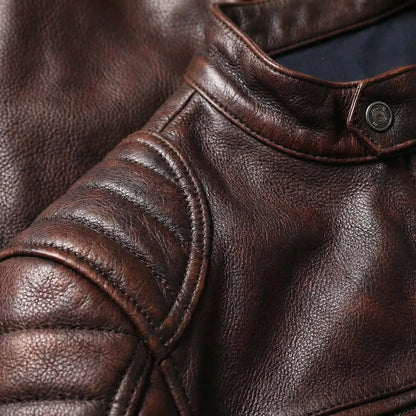 Slim Fit Vintage Biker Jacket | Motorcycle Riding Wear 3