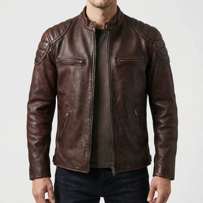 Slim Fit Vintage Biker Jacket | Motorcycle Riding Wear 4