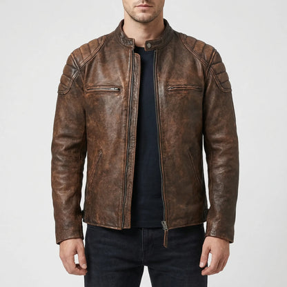 Slim Fit Vintage Biker Jacket | Motorcycle Riding Wear 5