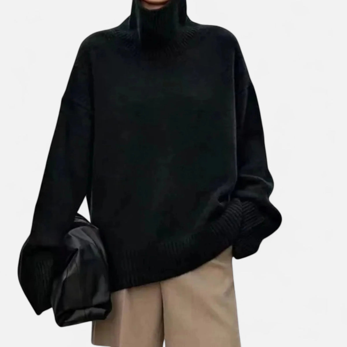 Turtleneck Sweater Women Classic Warm Knit 2