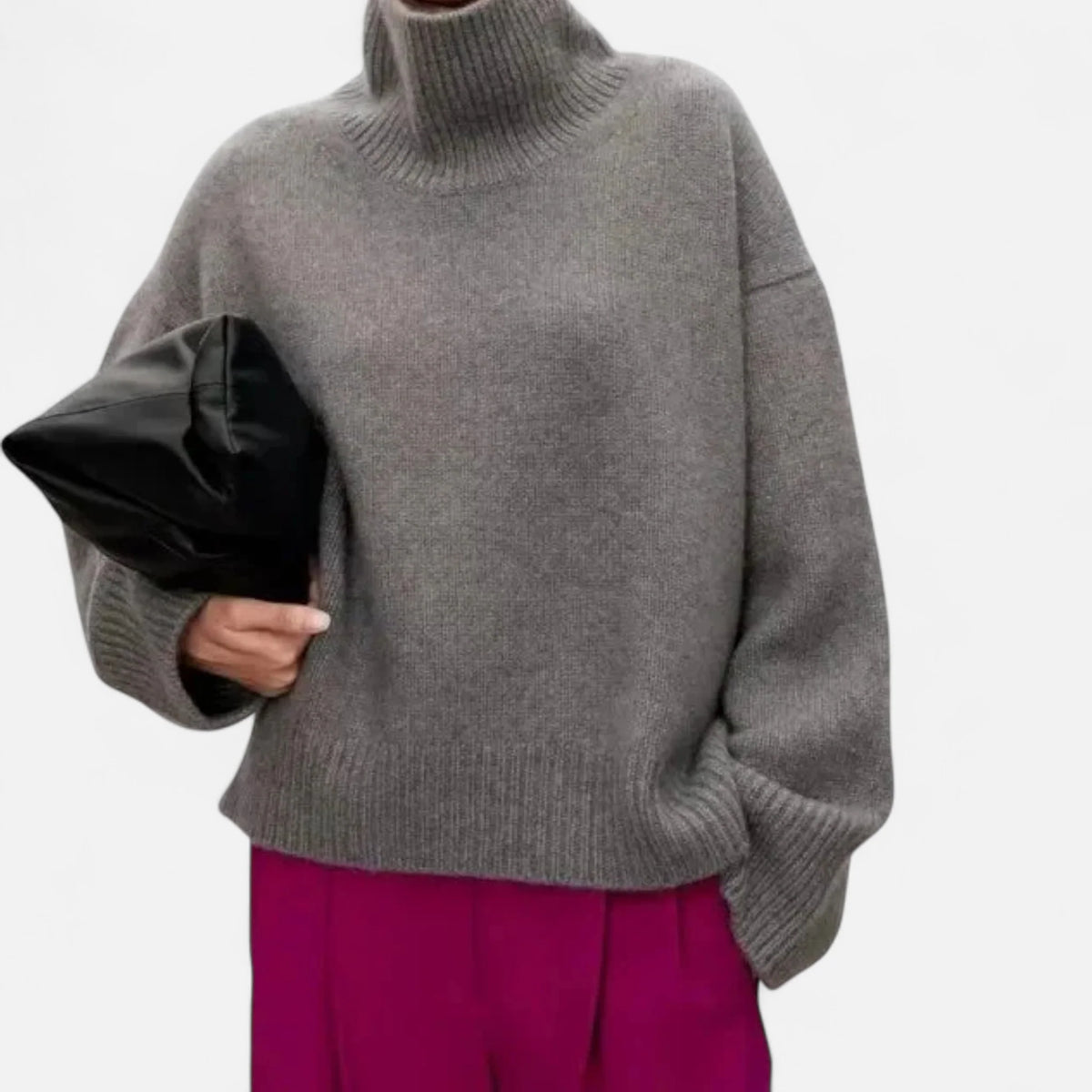 Turtleneck Sweater Women Classic Warm Knit 4