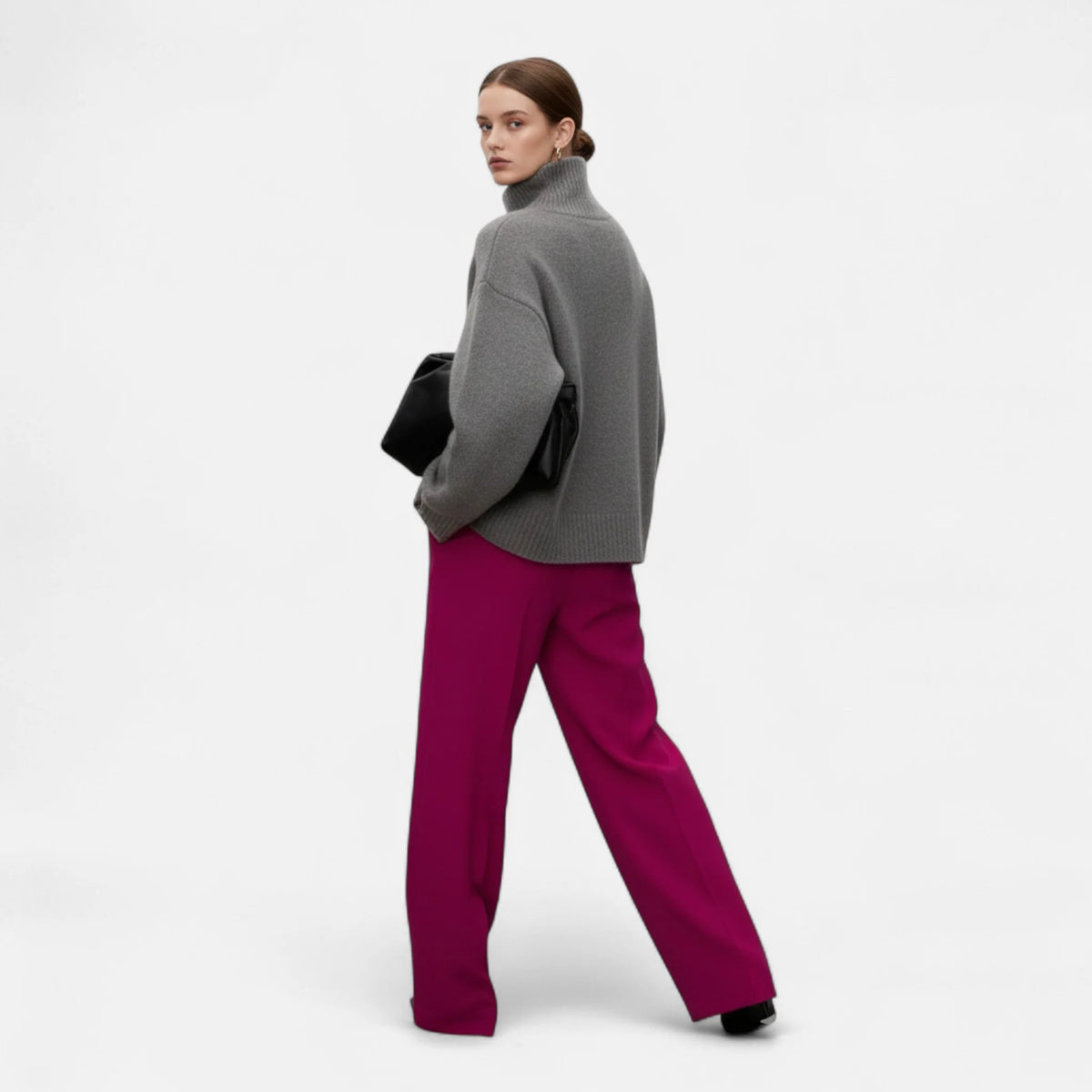 Turtleneck Sweater Women Classic Warm Knit 5