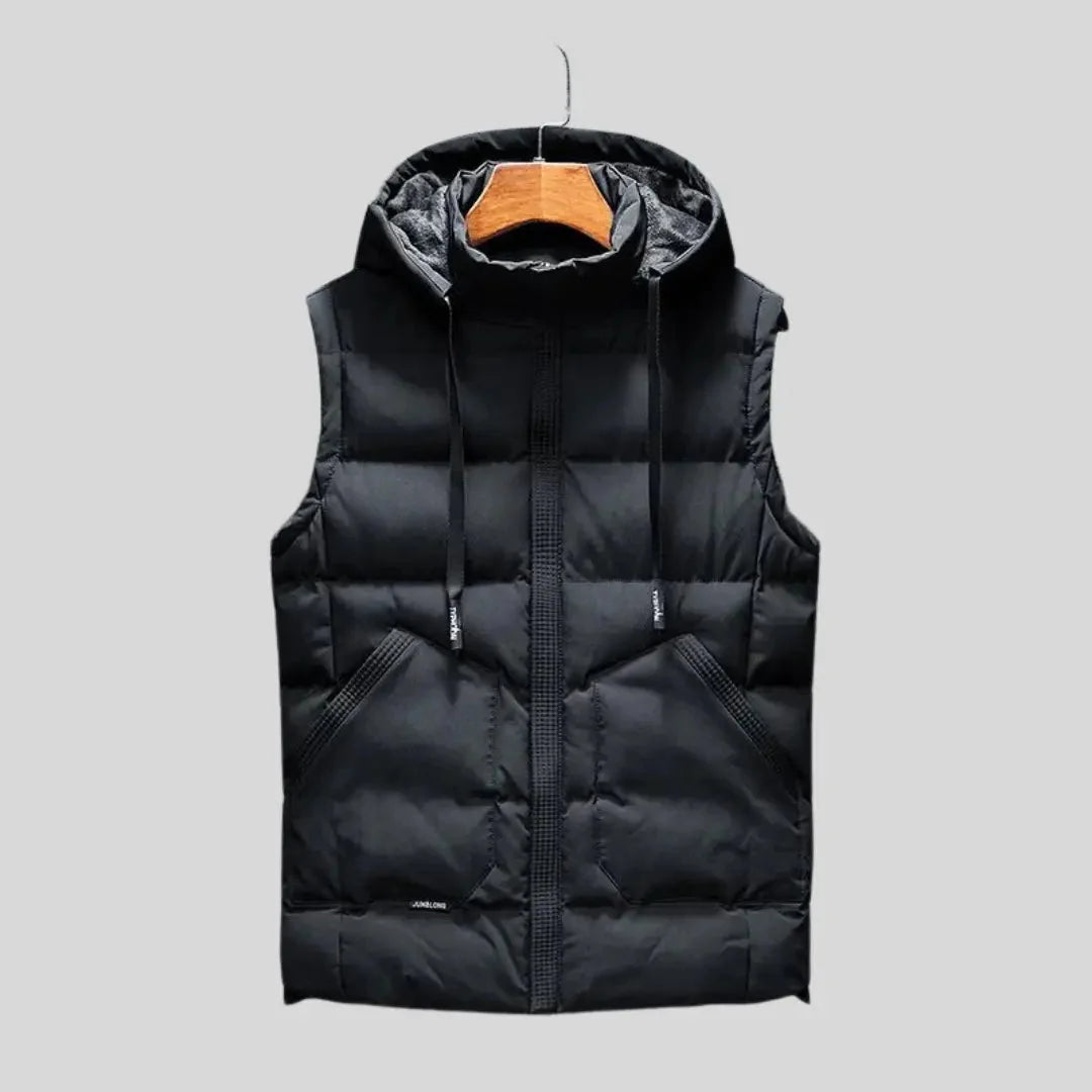 Unisex Quilted Hooded Vest | Lightweight Padded Bodywarmer 0
