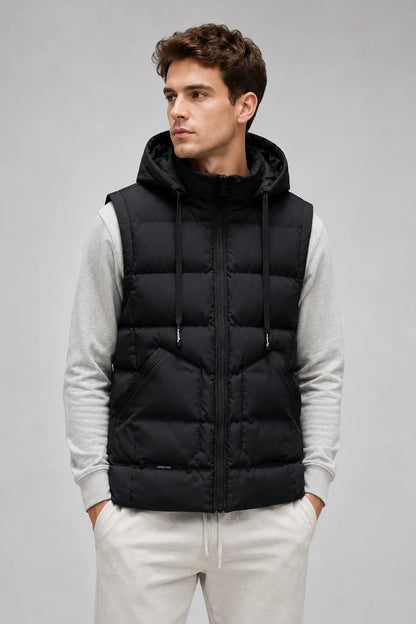Unisex Quilted Hooded Vest | Lightweight Padded Bodywarmer 1