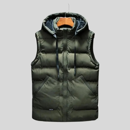 Unisex Quilted Hooded Vest | Lightweight Padded Bodywarmer 4