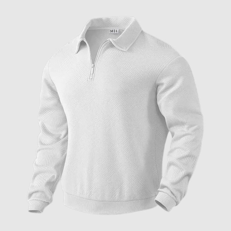 Urban Polo Sweater | Men's Long Sleeve Zipper Collar 1