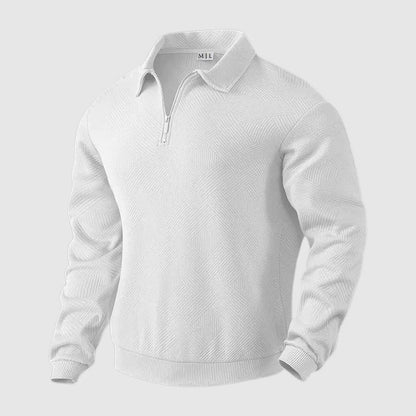 Urban Polo Sweater | Men's Long Sleeve Zipper Collar 1