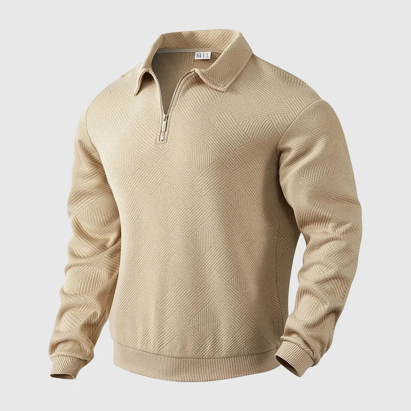 Urban Polo Sweater | Men's Long Sleeve Zipper Collar 2