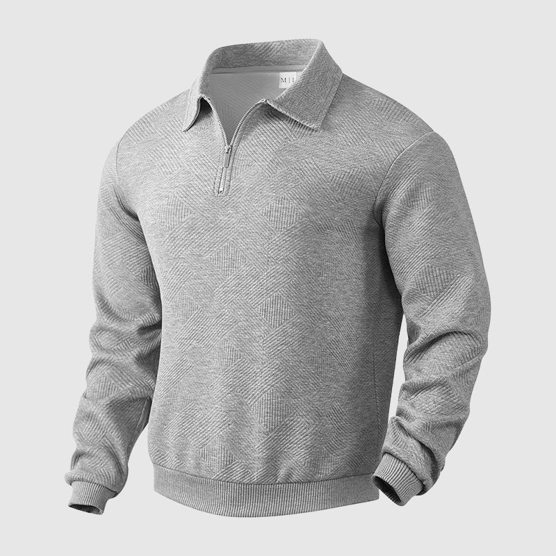Urban Polo Sweater | Men's Long Sleeve Zipper Collar 3