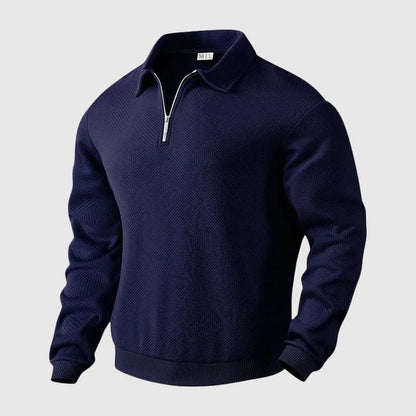 Urban Polo Sweater | Men's Long Sleeve Zipper Collar 4