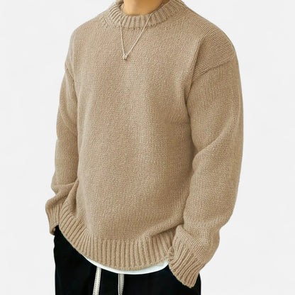 Men's Solid Crew Neck Pullover 4