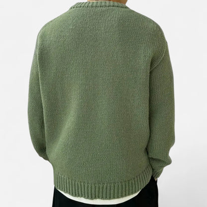 Men's Solid Crew Neck Pullover 7