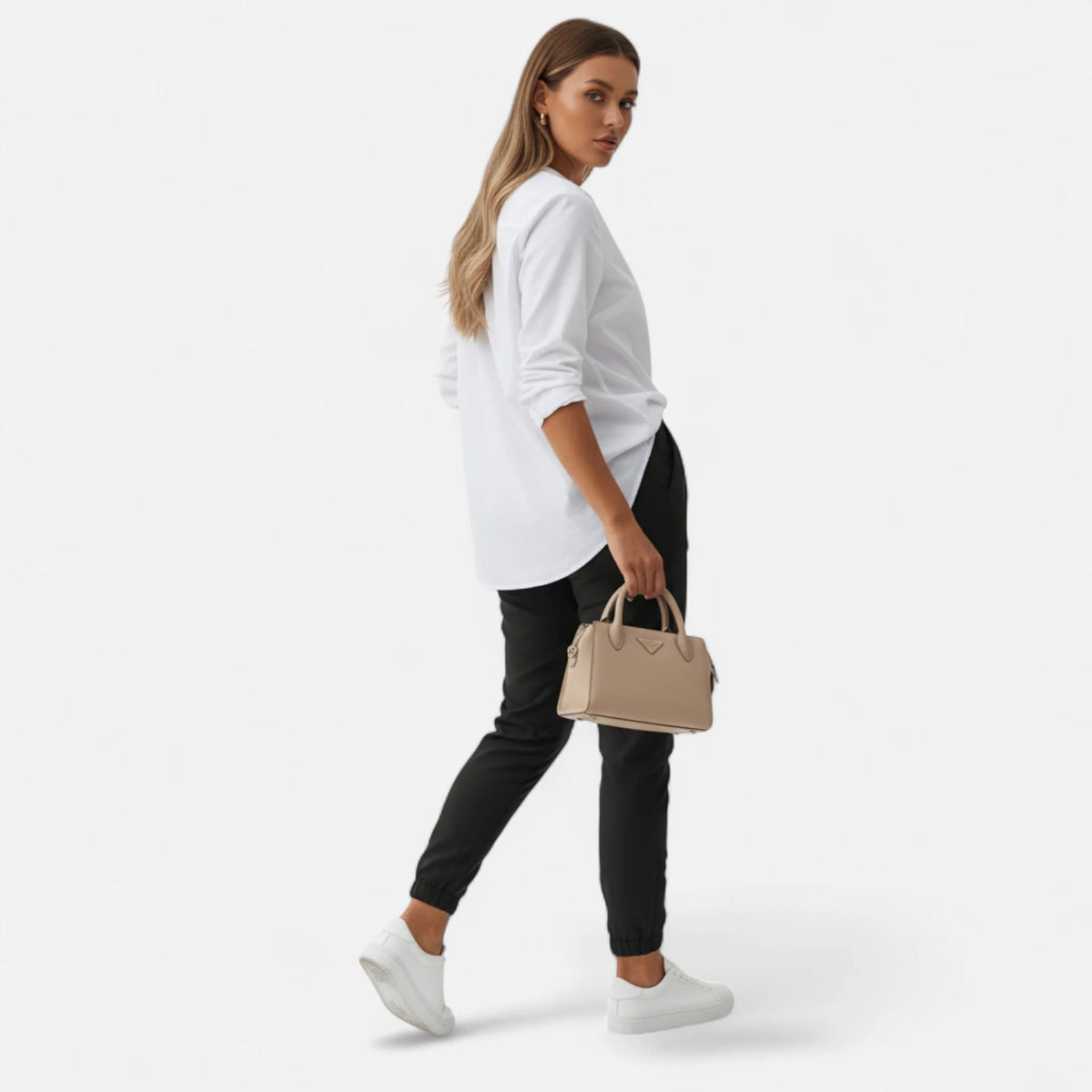 Valmonti | Women High-Waist Slim-Fit Trousers 2