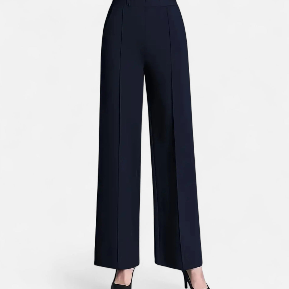 Valmonti | Women High-Waist Wide-Leg Trousers Brown 5