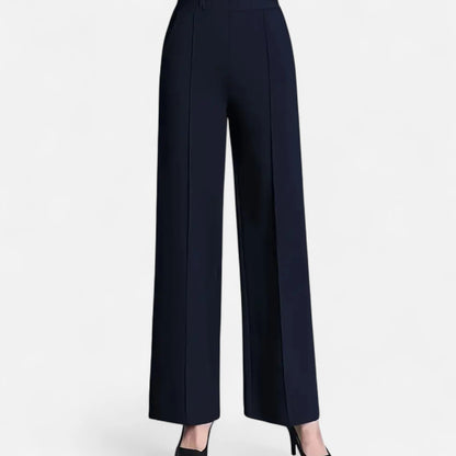 Valmonti | Women High-Waist Wide-Leg Trousers Brown 5