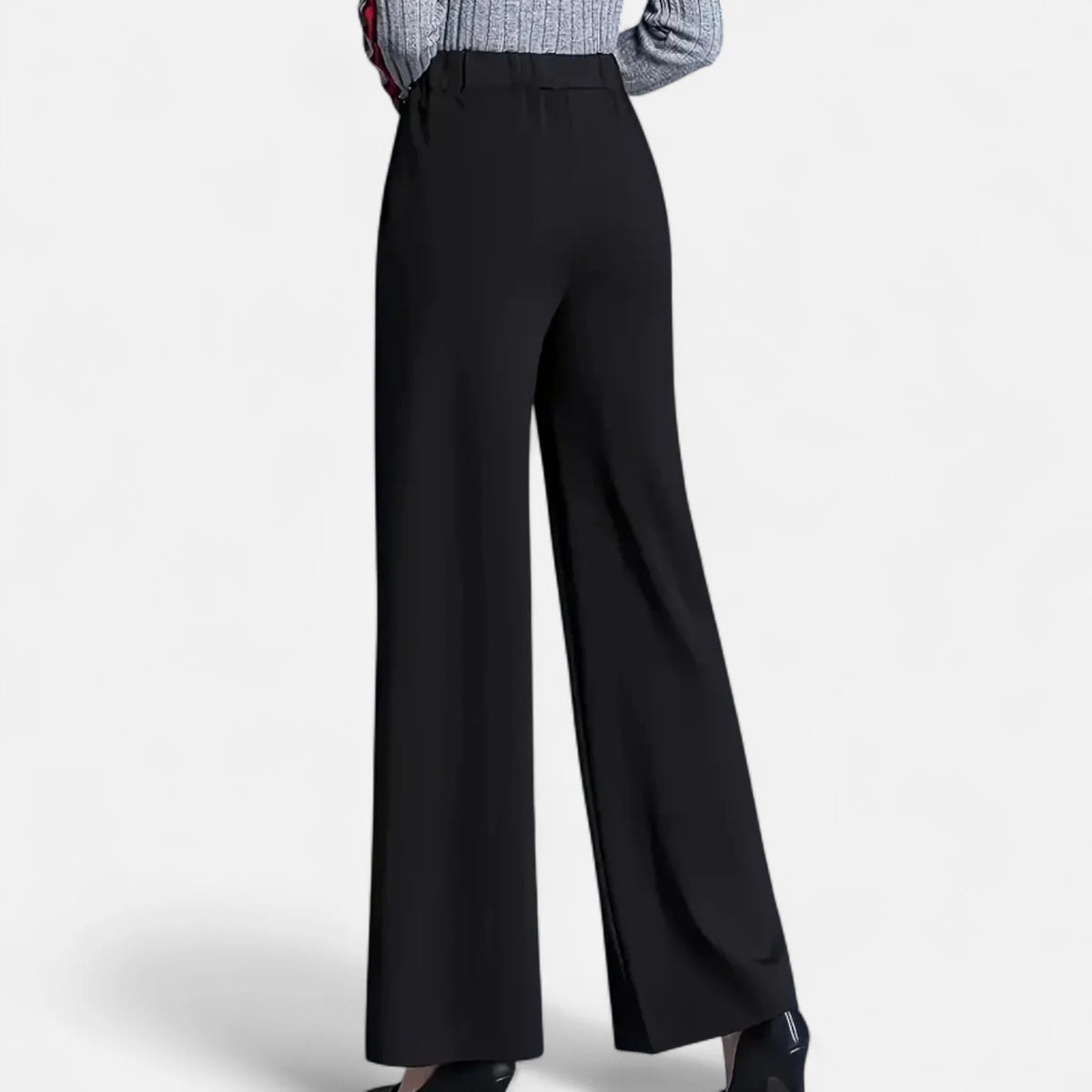 Valmonti | Women High-Waist Wide-Leg Trousers Brown 7