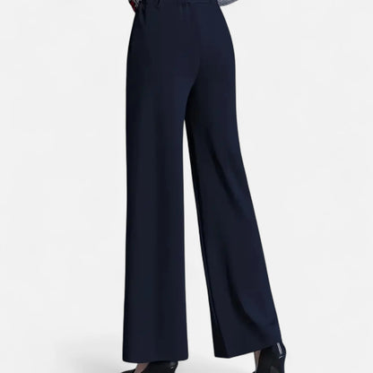 Valmonti | Women High-Waist Wide-Leg Trousers Brown 8