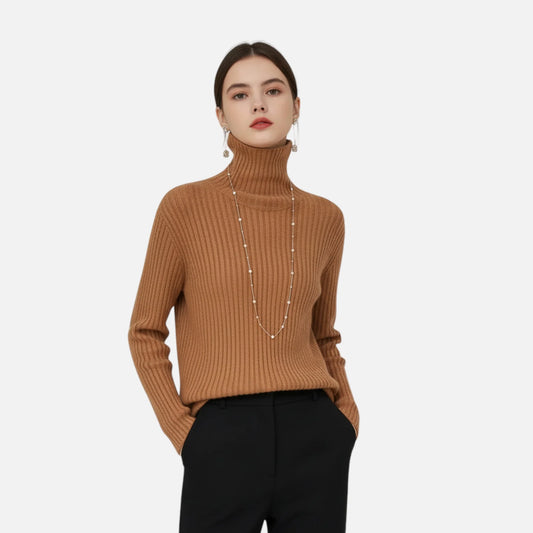 Valmonti | Women Thick Ribbed Turtleneck Sweater 0