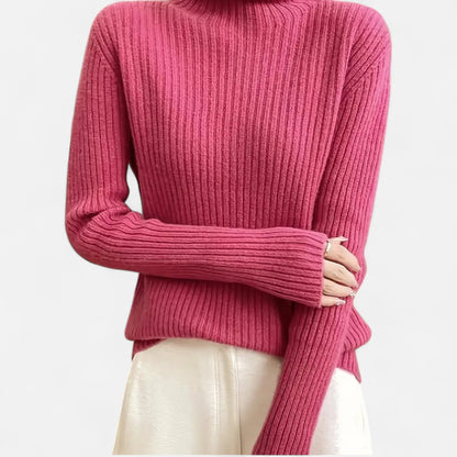 Valmonti | Women Thick Ribbed Turtleneck Sweater 5