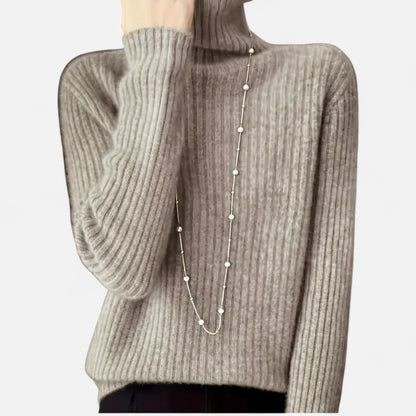 Valmonti | Women Thick Ribbed Turtleneck Sweater 6