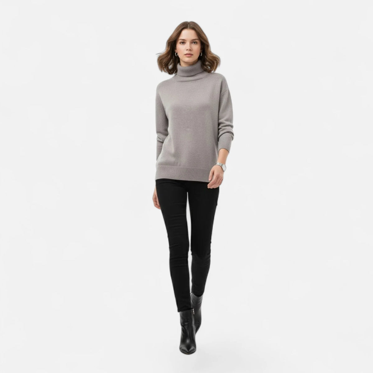 Valmonti | Women Wool-Blend Oversized Turtleneck Sweater 1