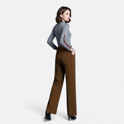 Valmonti | Women’s High-Waist Straight-Leg Trousers 2