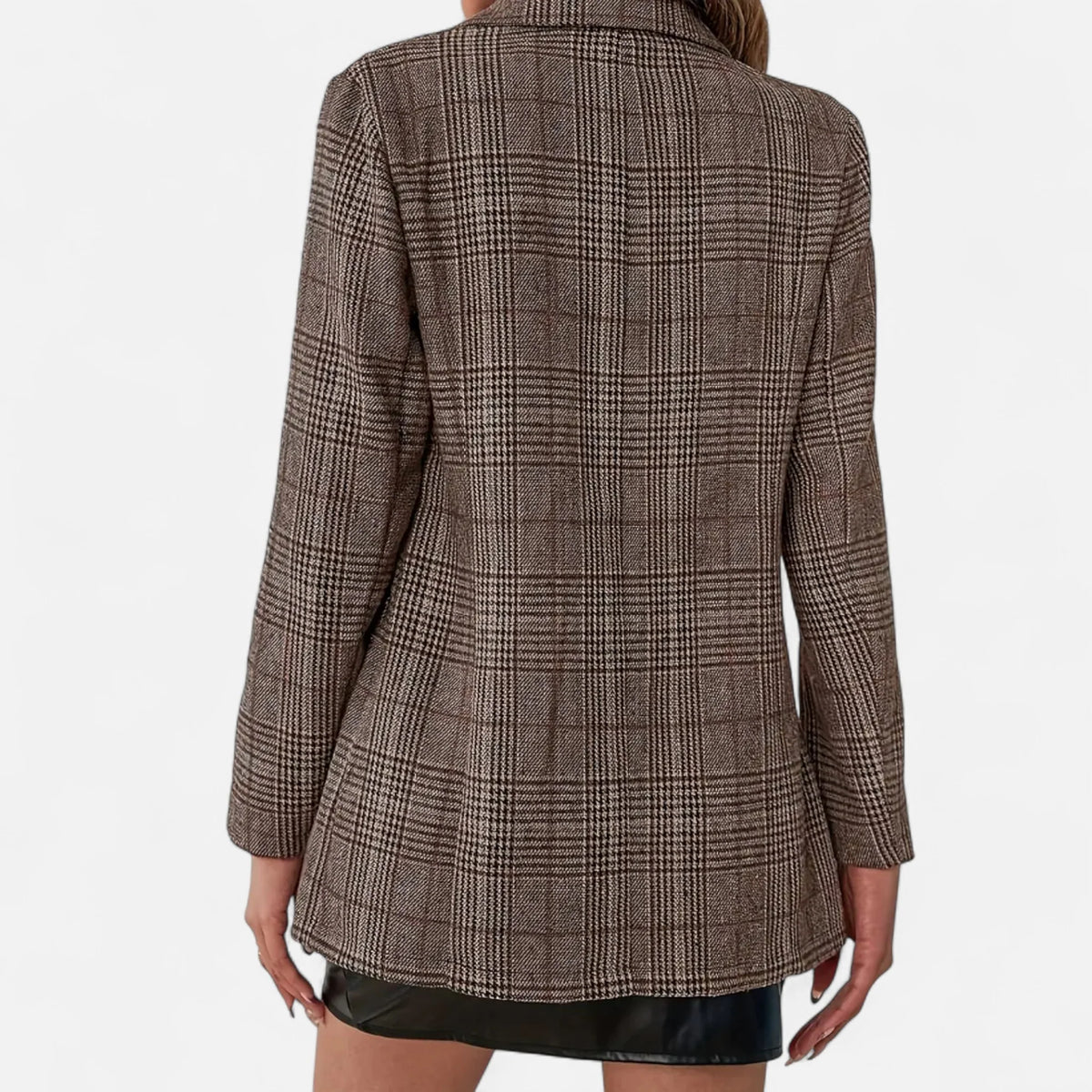 Valmonti | Women’s Plaid Single-Breasted Blazer 3