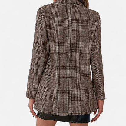 Valmonti | Women’s Plaid Single-Breasted Blazer 3