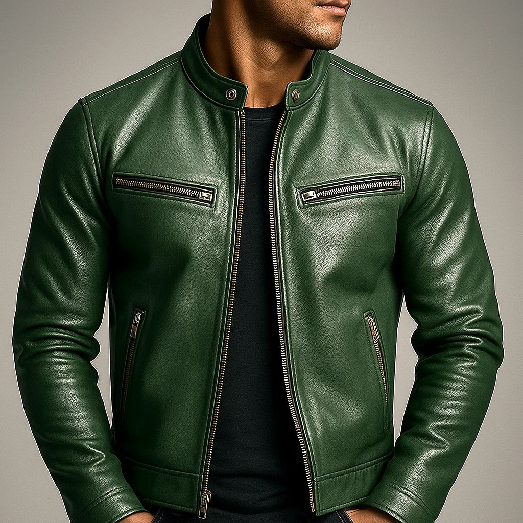 Vintage Brown Leather Jacket | Men's Classic Leather Coat 0