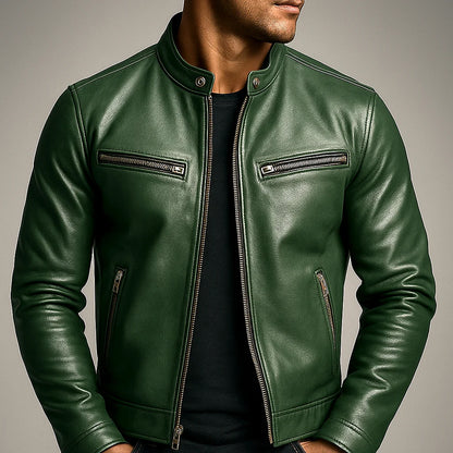 Vintage Brown Leather Jacket | Men's Classic Leather Coat 0
