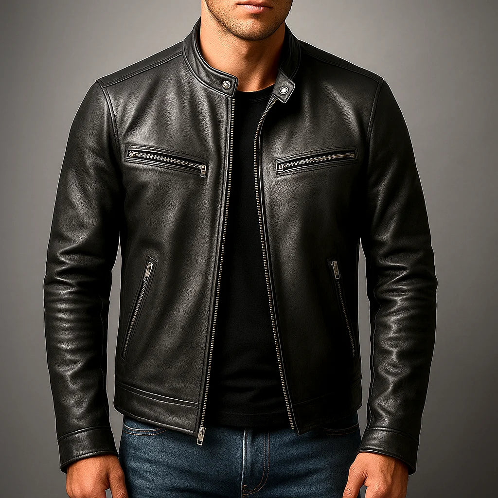 Vintage Brown Leather Jacket | Men's Classic Leather Coat 1