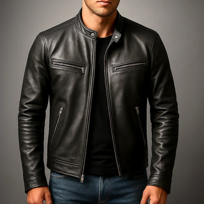 Vintage Brown Leather Jacket | Men's Classic Leather Coat 1