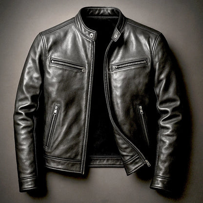 Vintage Brown Leather Jacket | Men's Classic Leather Coat 4