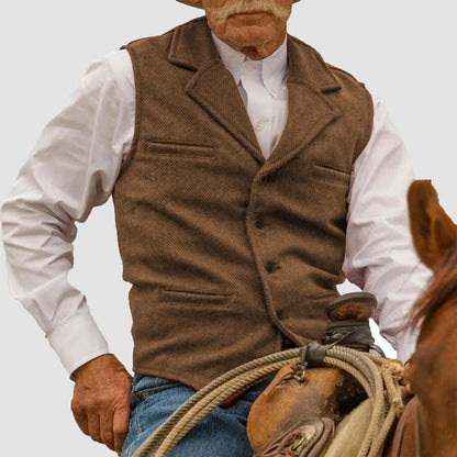 Vintage Couture Vest | Men's Cotton Blend Western Style 0