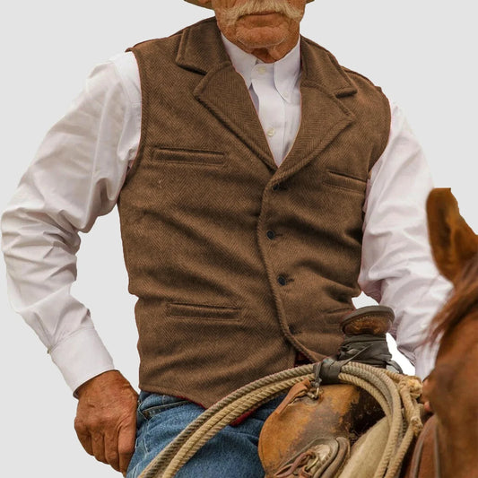 Vintage Couture Vest | Men's Cotton Blend Western Style 0